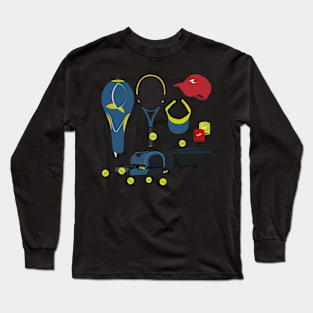 Tennis Accessories Stickers Long Sleeve T-Shirt